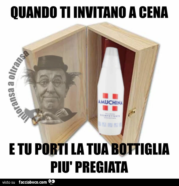 Quando ti invitano a cena e tu porti la tua bottiglia più pregiata