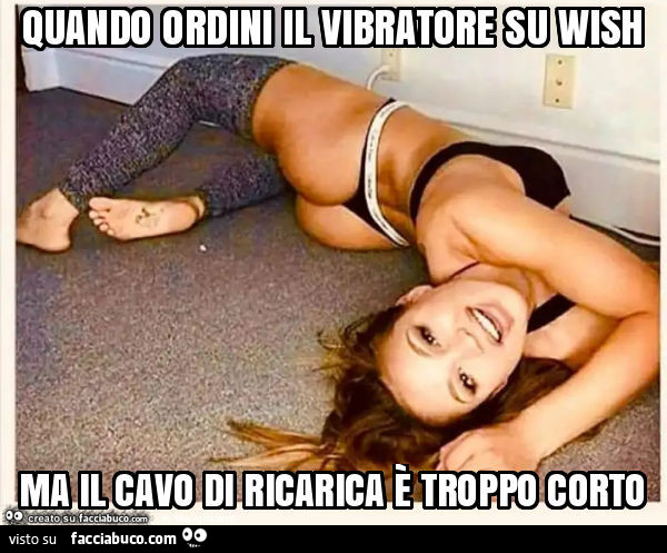 Quando ordini il vibratore su wish ma il cavo di ricarica è troppo corto