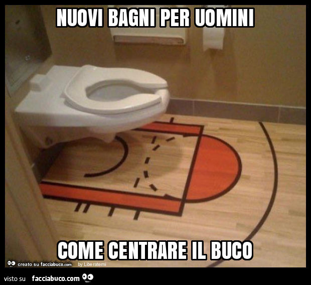 Nuovi bagni per uomini come centrare il buco