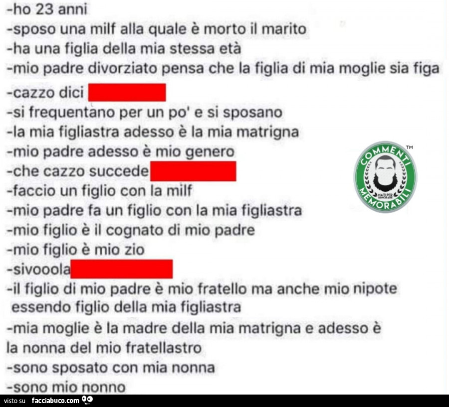 Ho 23 anni sposo una milf alla quale è morto il marito ha una figlia della mia stessa età mio padre divorziato pensa che la figlia di mia moglie sia figa cazzo dici si frequentano per un po' e si sposano la mia figliastra adesso è la mia matrigna