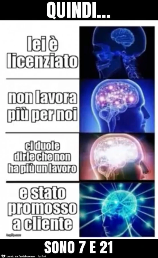 Quindi&hellip; sono 7 e 21