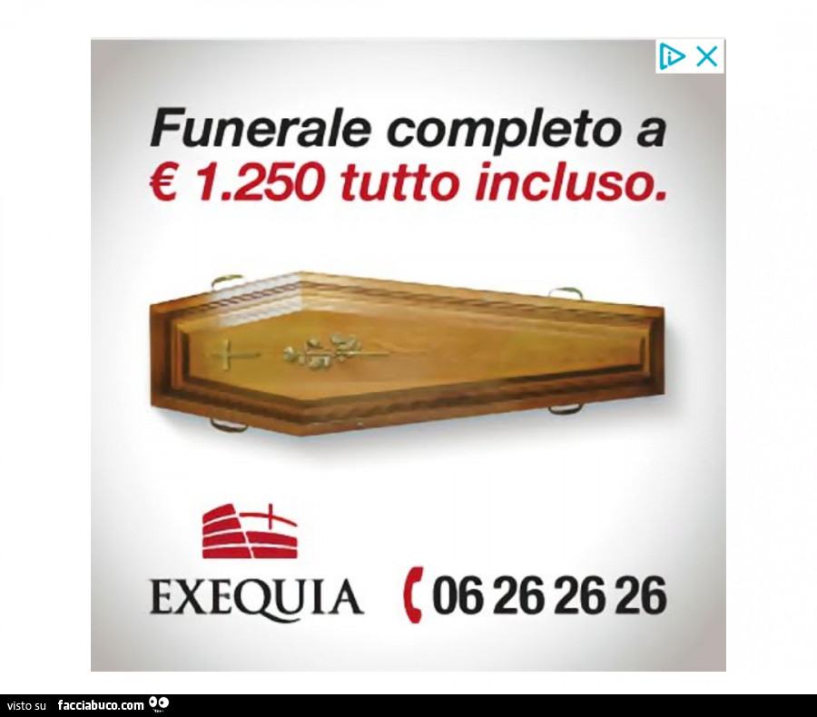 Funerale completo a € 1.250 tutto incluso
