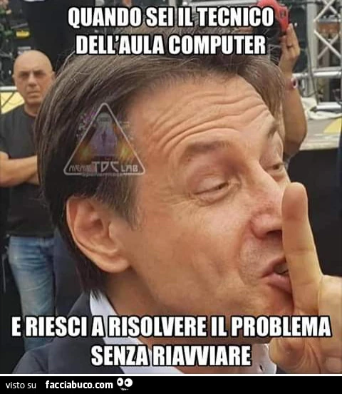 Quando sei il tecnico della aula computer e riesci a risolvere