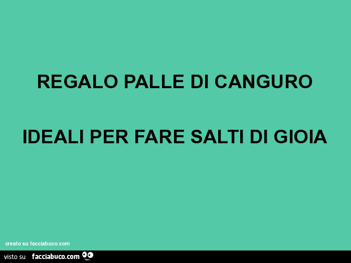 Regalo palle di canguro ideali per fare salti di gioia