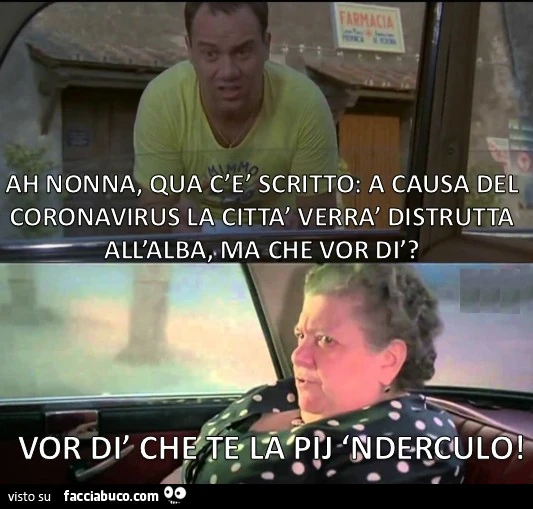 Verdone e Sora Lella col Coronavirus