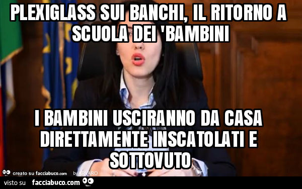 Plexiglass sui banchi, il ritorno a scuola dei 'bambini i bambini usciranno da casa direttamente inscatolati e sottovuto
