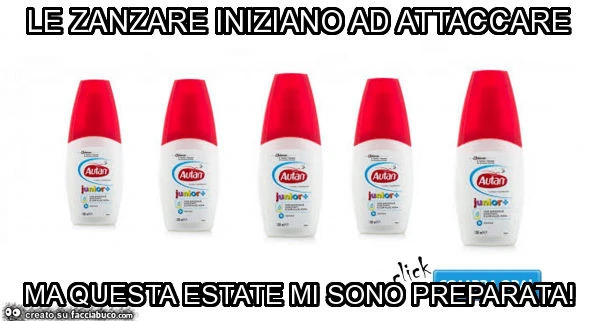 Le zanzare iniziano ad attaccare ma questa estate mi sono preparata