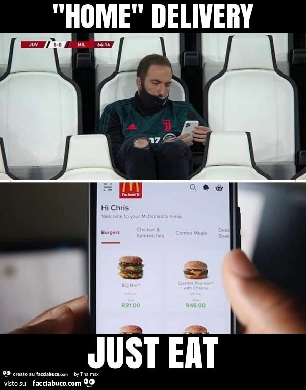 "home" delivery just eat
