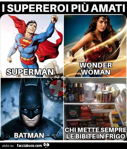 I super eroi piu amati superman wonder woman batman