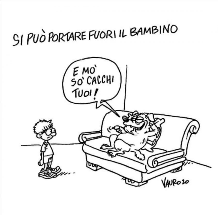 Si può portare fuori il bambino. E mò so cacchi tuoi
