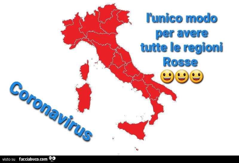 L'unico modo per avere tutte le regioni rosse