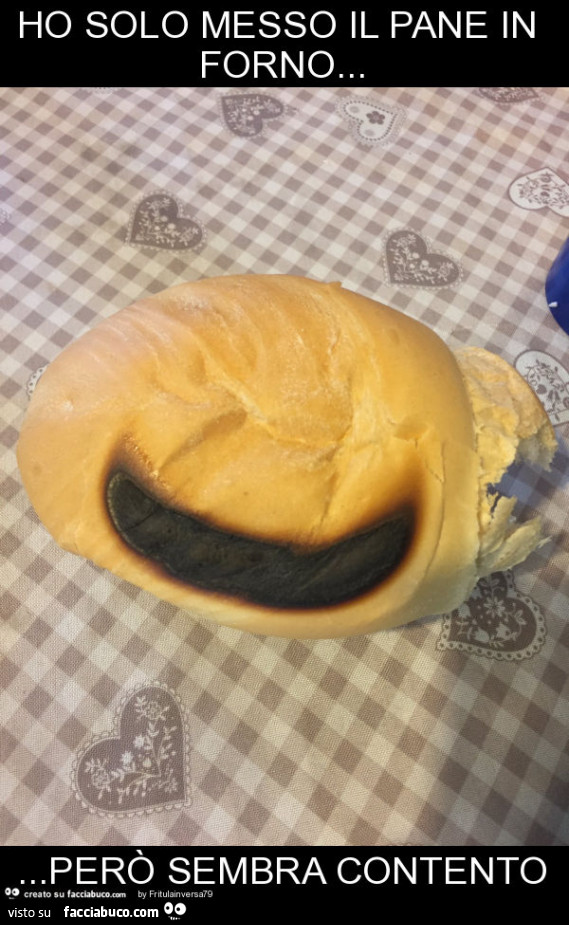 Ho solo messo il pane in forno… però sembra contento