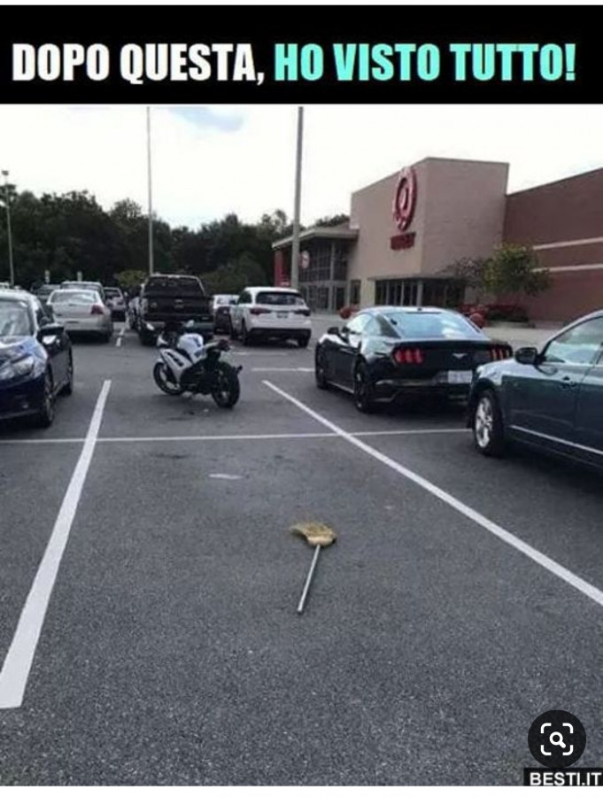 Scopa parcheggiata