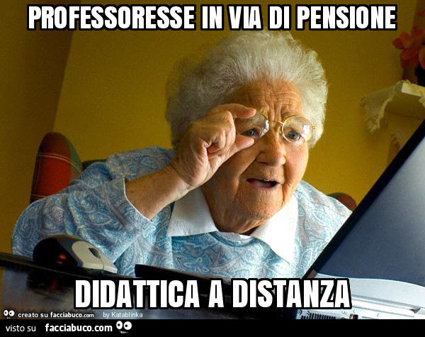 Professoresse in via di pensione didattica a distanza