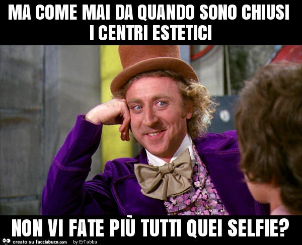Ma come mai da quando sono chiusi i centri estetici non vi fate più tutti quei selfie?