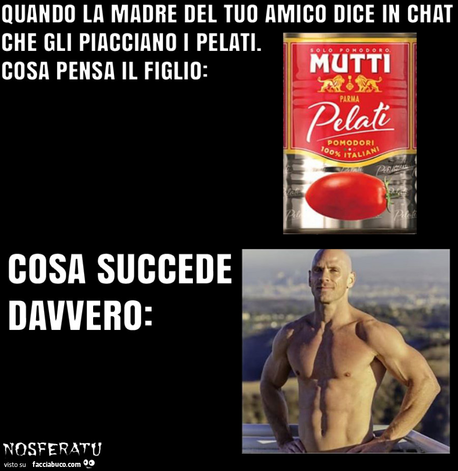 QUANDO LA MADRE DEL TUO AMICO DICE IN CHAT CHE GLI PIACCIANO I PELATI