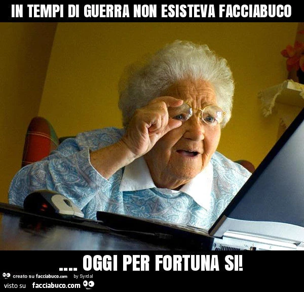 In tempi di guerra non esisteva facciabuco&hellip; oggi per fortuna si