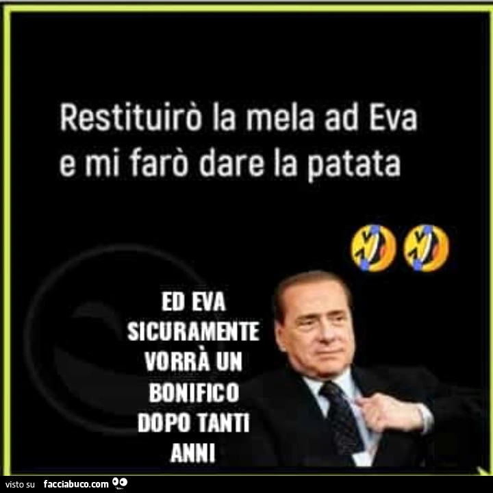 Berlusconi la mela ed Eva
