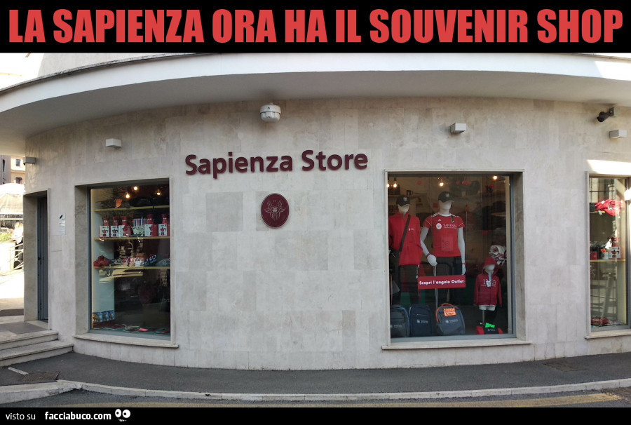 La sapienza ora ha il souvenir shop. Sapienza store