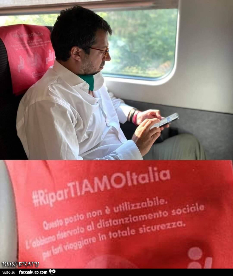 Salvini in treno