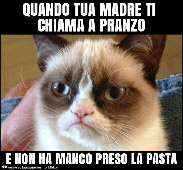 Quando tua madre ti chiama a pranzo e non ha manco preso la pasta