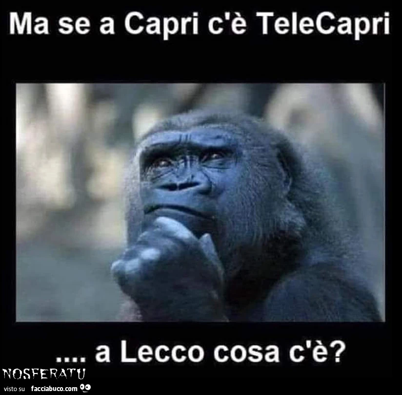 Ma se a Capri c'è TeleCapri&hellip; a Lecco cosa c'è?