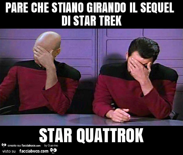 Pare che stiano girando il sequel di star trek star quattrok