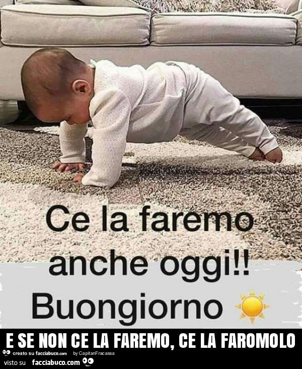 E se non ce la faremo, ce la faromolo