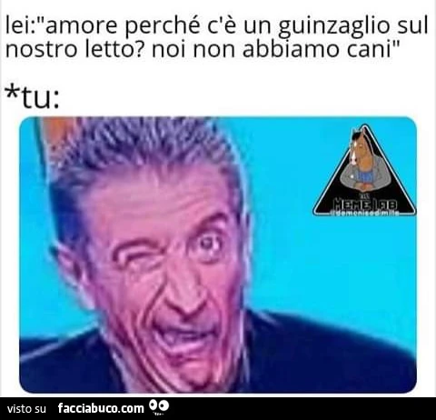 Lei amore perché c'è un guinzaglio sul nostro letto