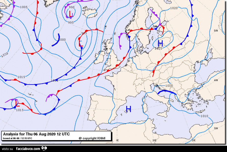 Situazione meteo dei prossimi giorni