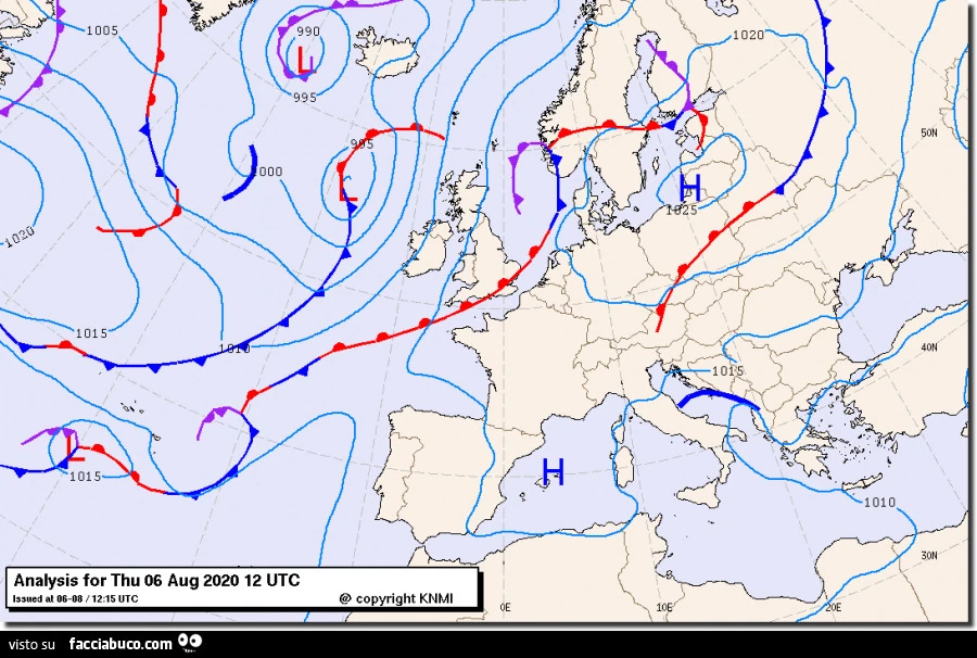 Situazione meteo dei prossimi giorni