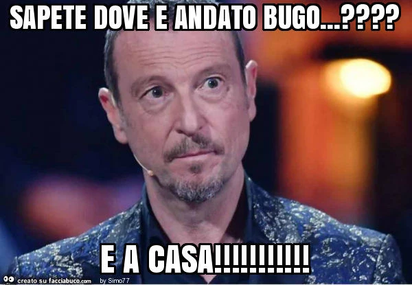Sapete dove e andato bugo&hellip; ? E a casa