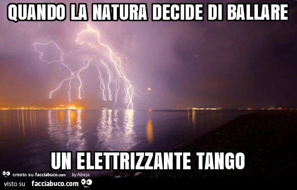 Quando la natura decide di ballare un elettrizzante tango