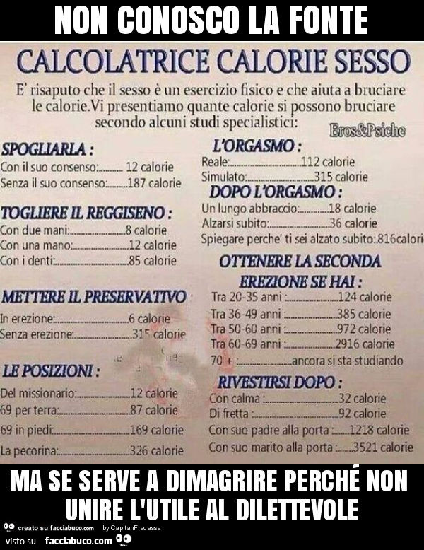 Non conosco la fonte ma se serve a dimagrire perché non unire l'utile al dilettevole