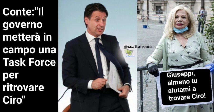 Conte: il governo metterà in campo una Task Force per ritrovare Ciro, giuseppi aiuta Sandra milo