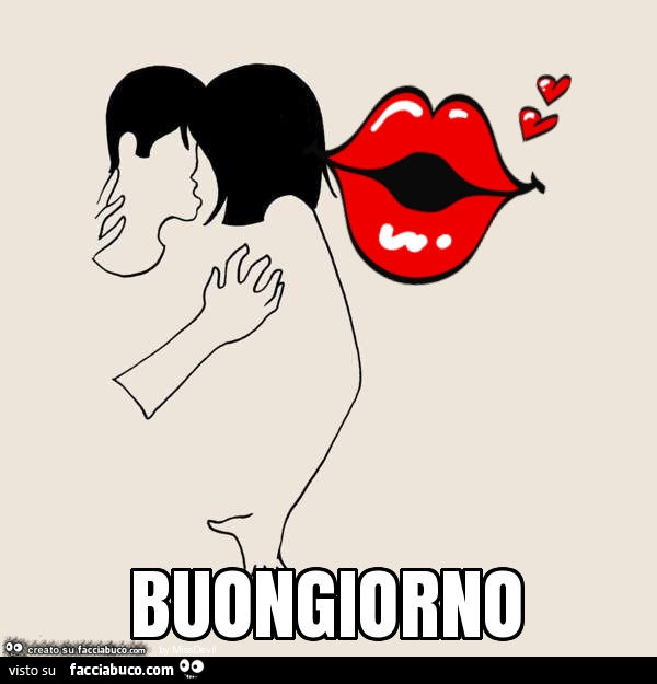 Bacio appassionato. Buongiorno