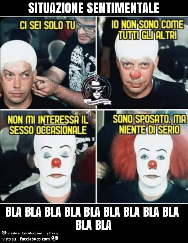 Situazione sentimentale bla bla bla bla bla bla bla bla bla bla bla