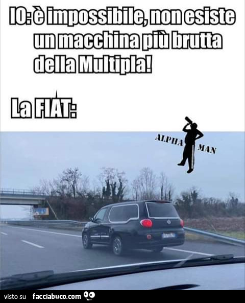 Io e impossibile non esiste una macchina più brutta della multipla Fiat