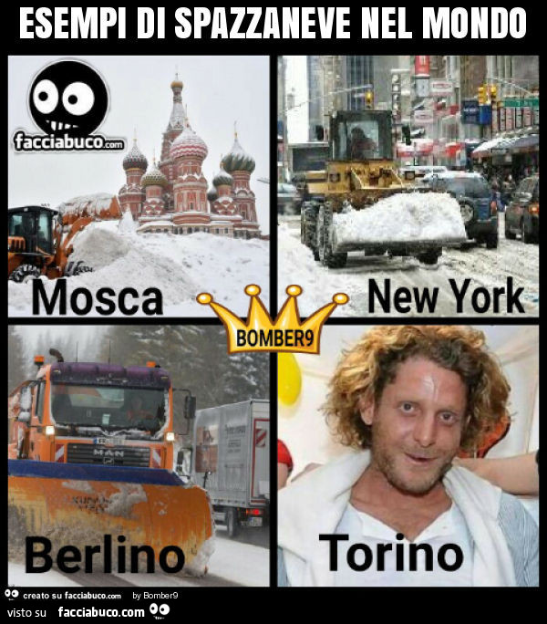 Esempi di spazzaneve nel mondo Mosca new York berlino