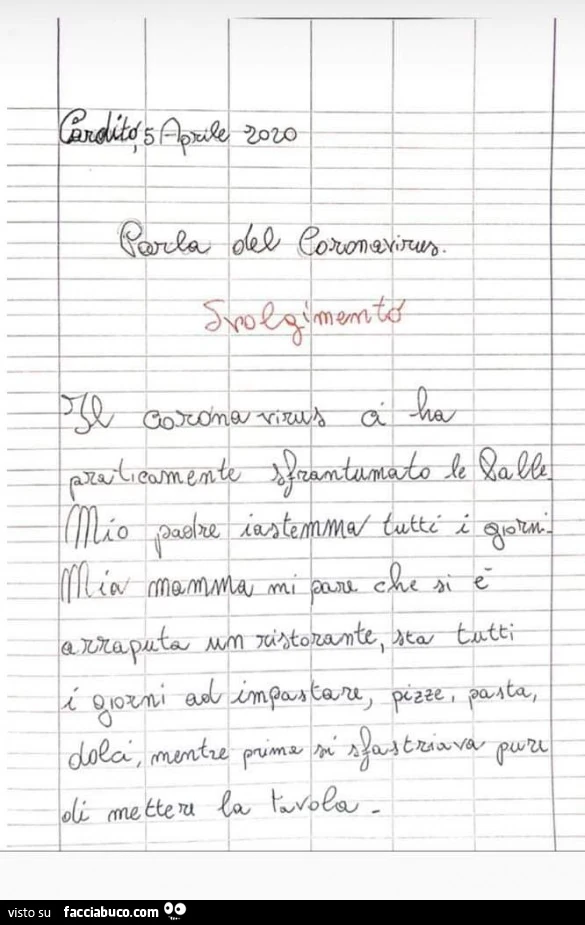 Tema parla del coronavirus