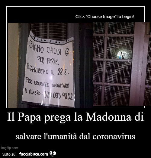 Il Papa prega la Madonna di salvare l'umanità dal coronavirus