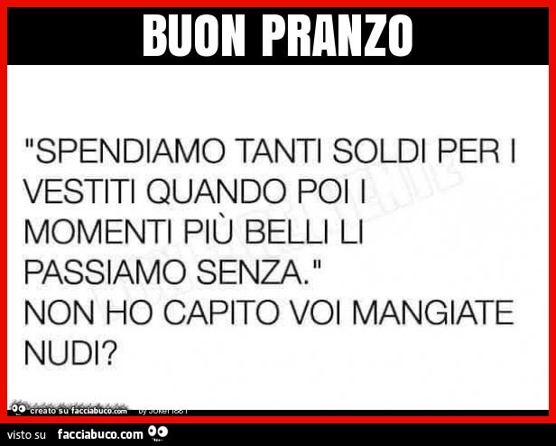 Buon pranzo