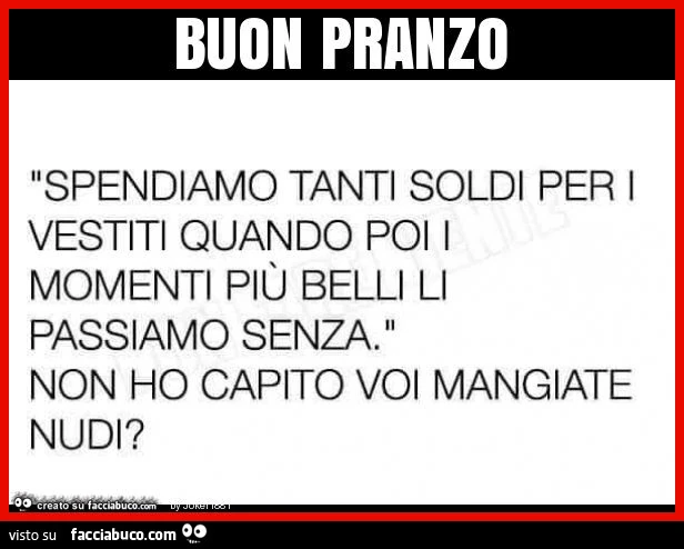 Buon pranzo