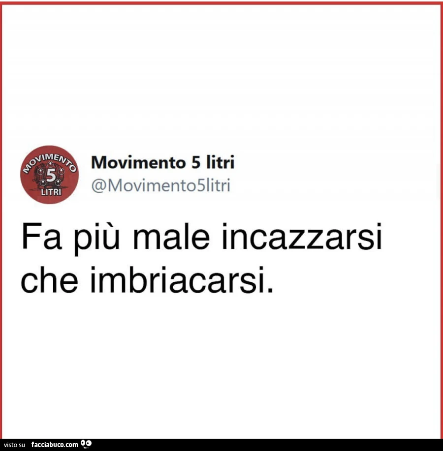 Fa più male incazzarsi che imbriacarsi
