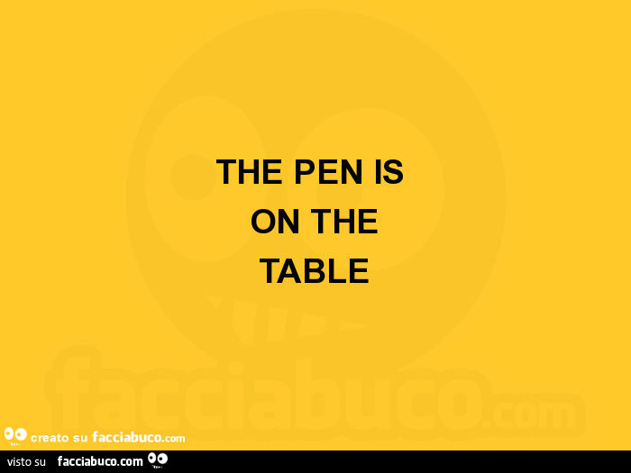 The pen is on the table
