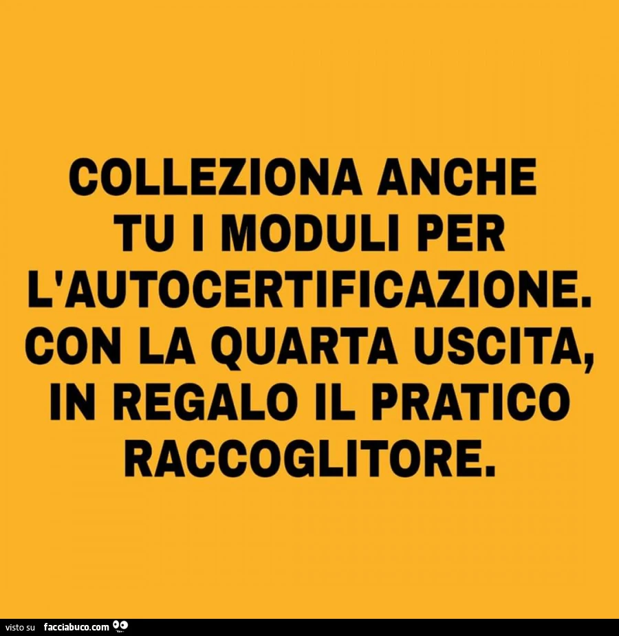 Colleziona anche tu i moduli per l autocertificazione. Con la quarta uscita in regalo il pratico raccoglitore
