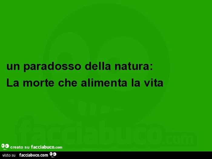 Un paradosso della natura: la morte che alimenta la vita