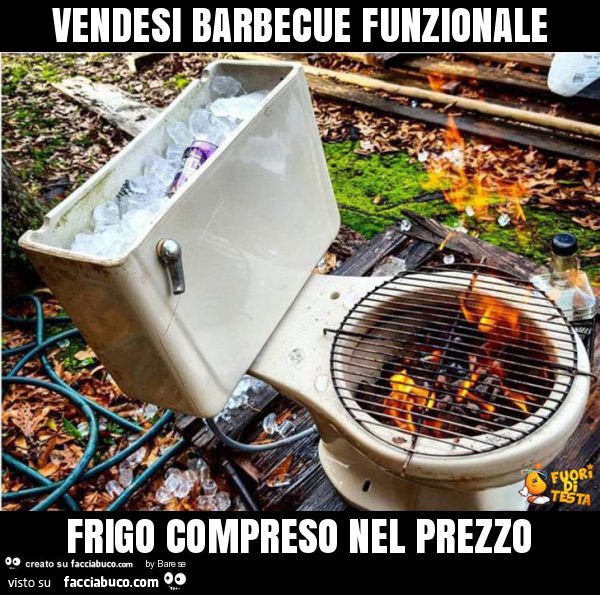 Vendesi barbecue funzionale frigo compreso nel prezzo