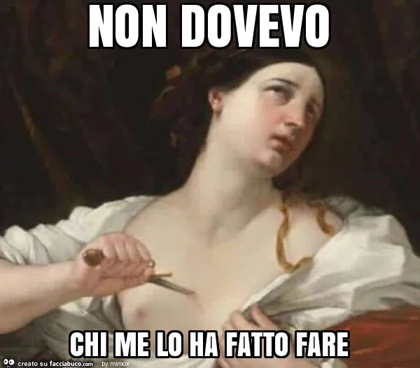 Non dovevo chi me lo ha fatto fare