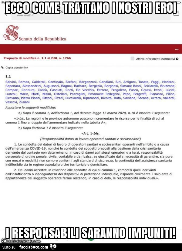 Ecco come trattano i nostri eroi i responsabili saranno impuniti